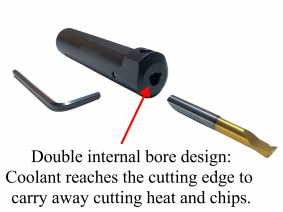 Steel holder in Metric with internal coolant