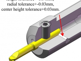 Steel holder in inch with internal coolant